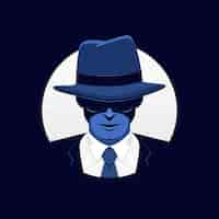 Free vector mysterious gangster character