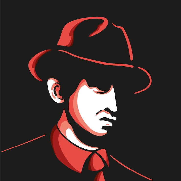 무료 Vector 모자와 신비한 마피아 캐릭터
