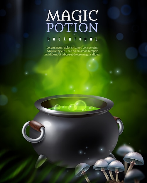 Free vector mysterious poison pot background