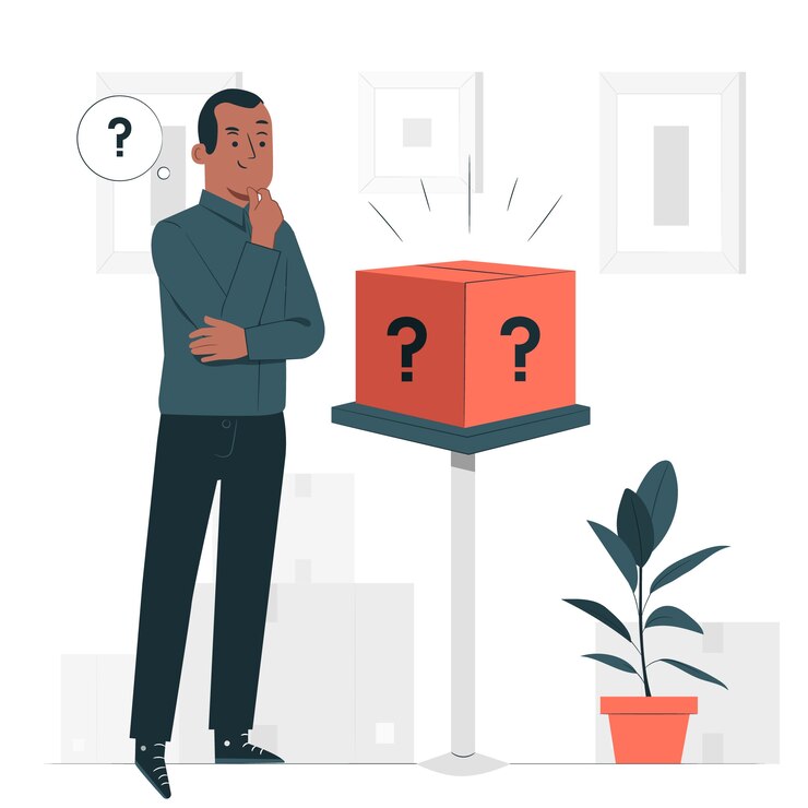 Free Vector mystery box concept illustration