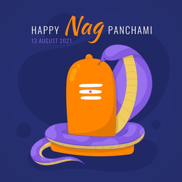 Free vector nag panchami illustration