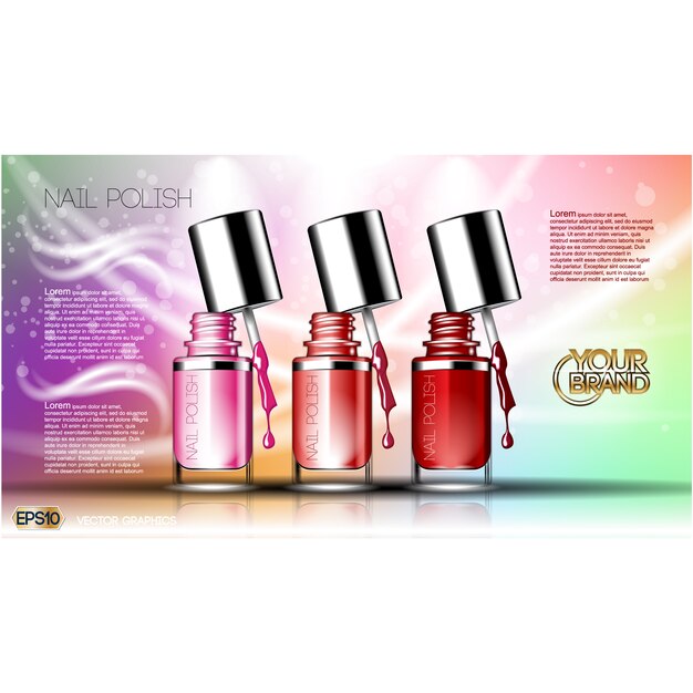 Nail polish background design