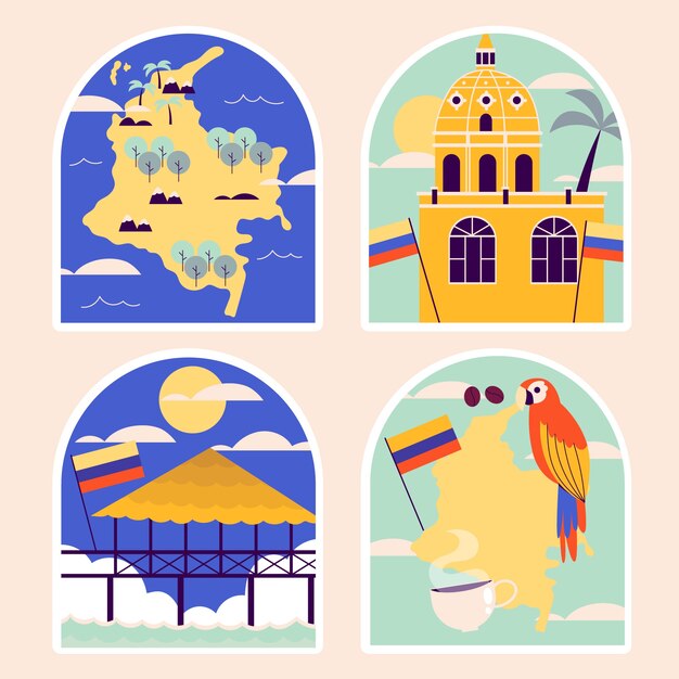 naive colombia stickers collection