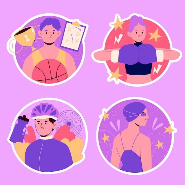 Naive sports stickers collection
