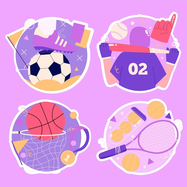 Naive sports stickers collection