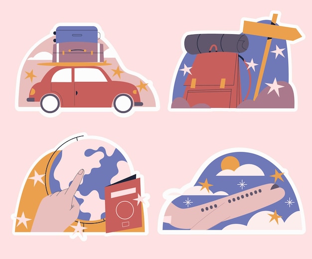 Naive Travel Sticker Collection