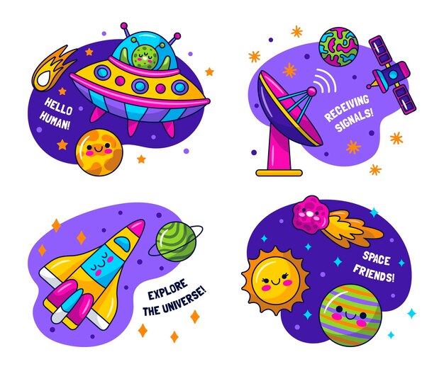 Naive universe stickers collection