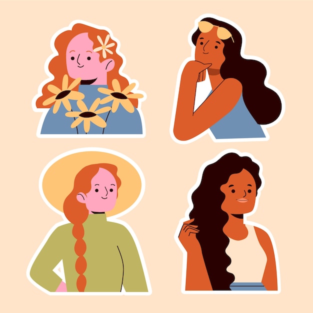 Naive women stickers