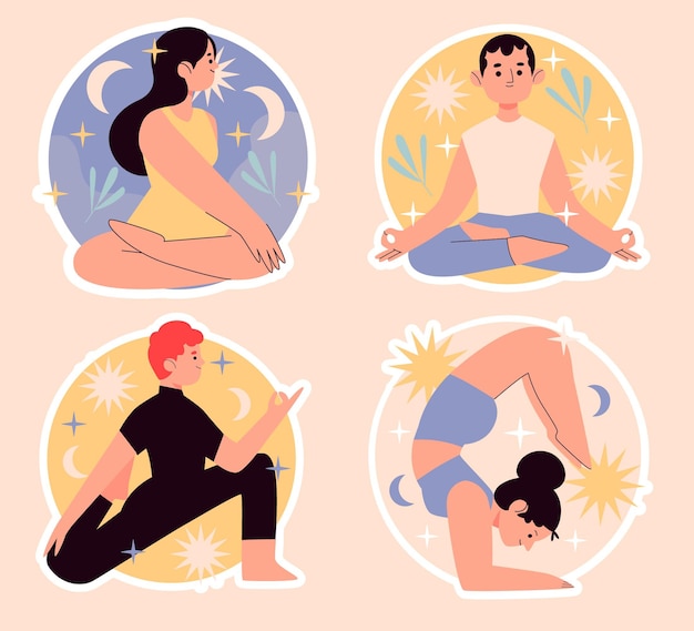 Yoga Sticker Images - Free Download on Freepik