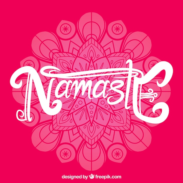 Namaste background of mandala