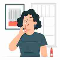 Free vector nasal spray concept illustration