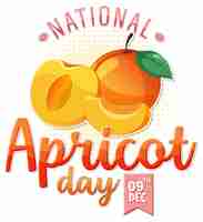 Free vector national apricot day icon