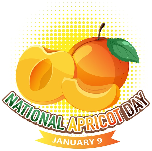 Free vector national apricot day icon