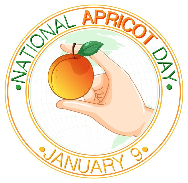 Free Vector national apricot day poster design