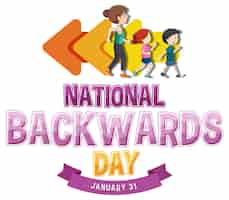 Free vector national backward day banner design