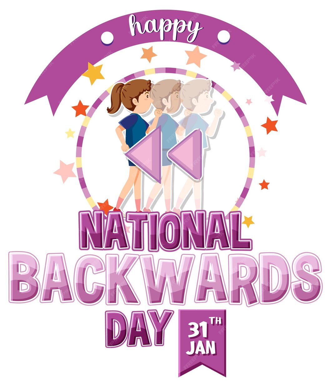 Free Vector National backward day banner design