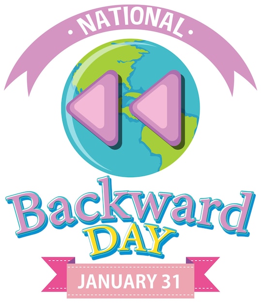 Free vector national backward day banner design