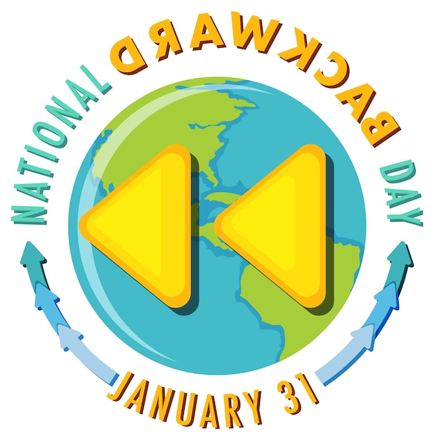 Free vector national backward day banner design