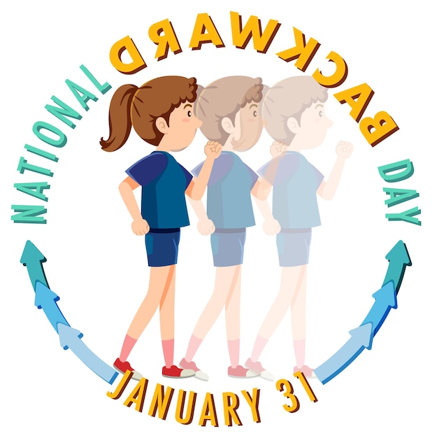 Free vector national backward day banner design