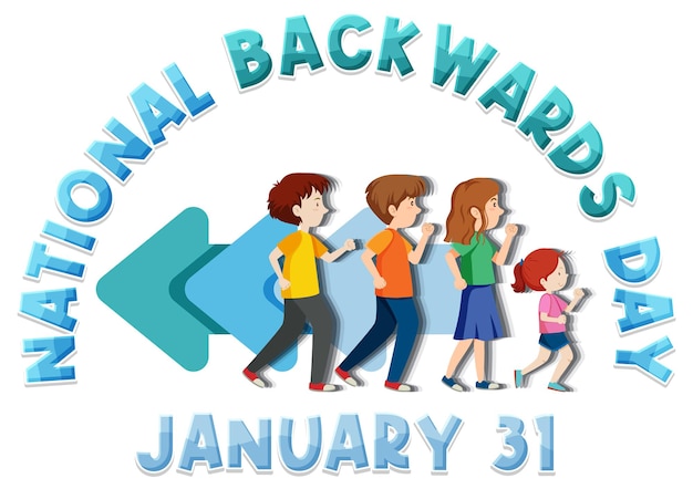 Free vector national backward day banner design