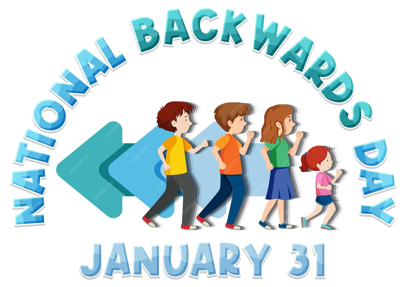 Free Vector National backward day banner design