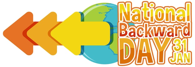 Free vector national backward day banner design