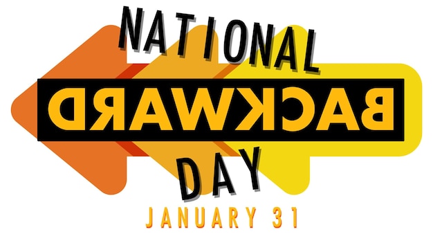 Free vector national backward day banner design