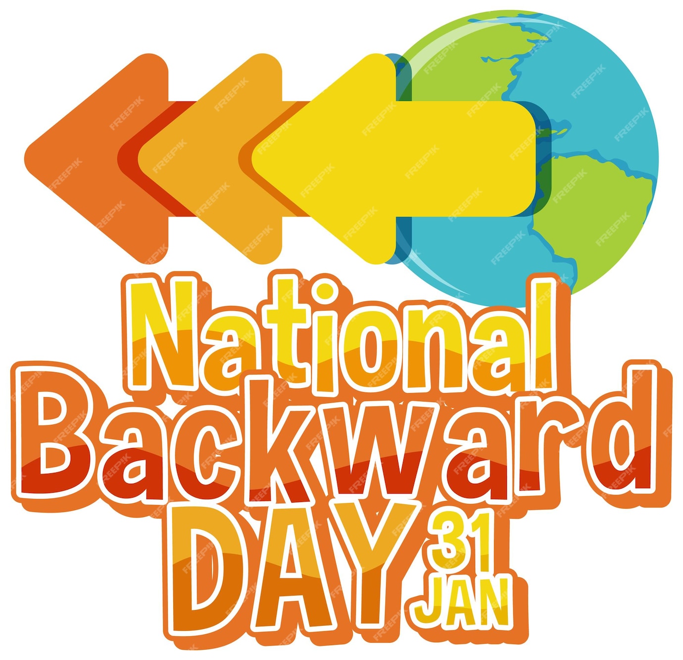 Free Vector National backward day banner design