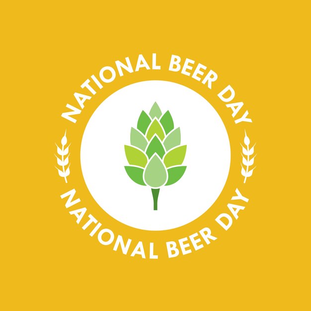 Национальный день Пиво векторные иллюстрации в стиле плоской