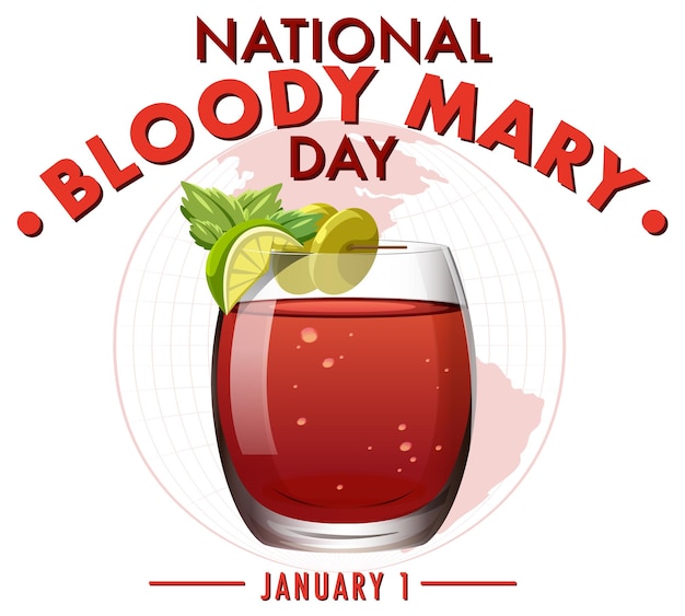 Free vector national bloody mary day icon