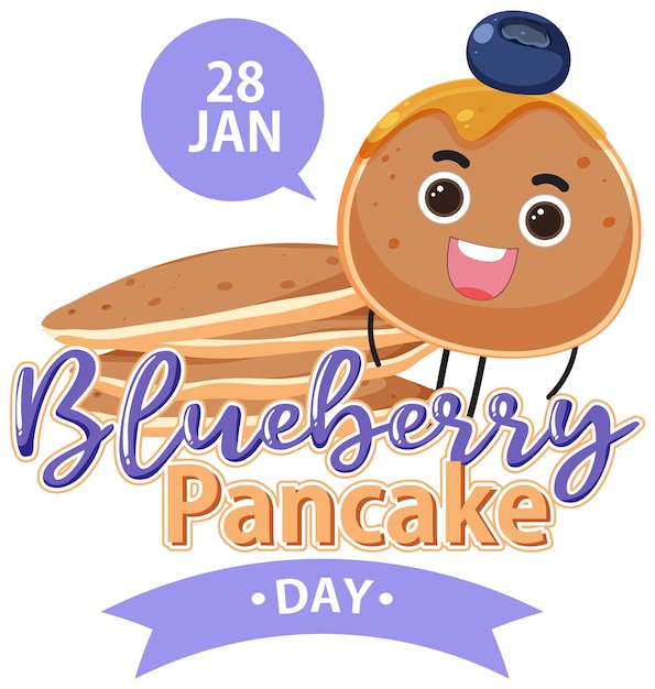 National Blueberry Pancake Day Banner Day