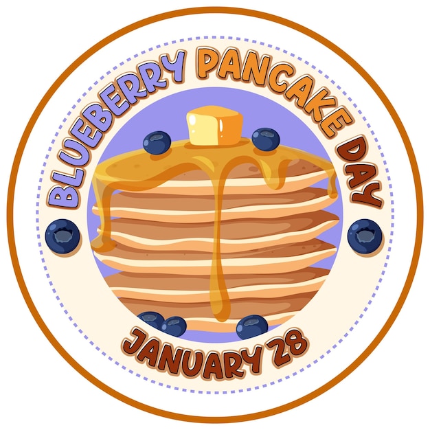 National blueberry pancake day banner day