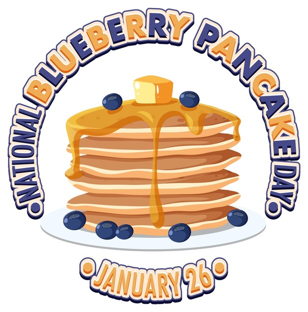 National Blueberry Pancake Day Design