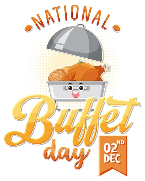 Free vector national buffet day icon