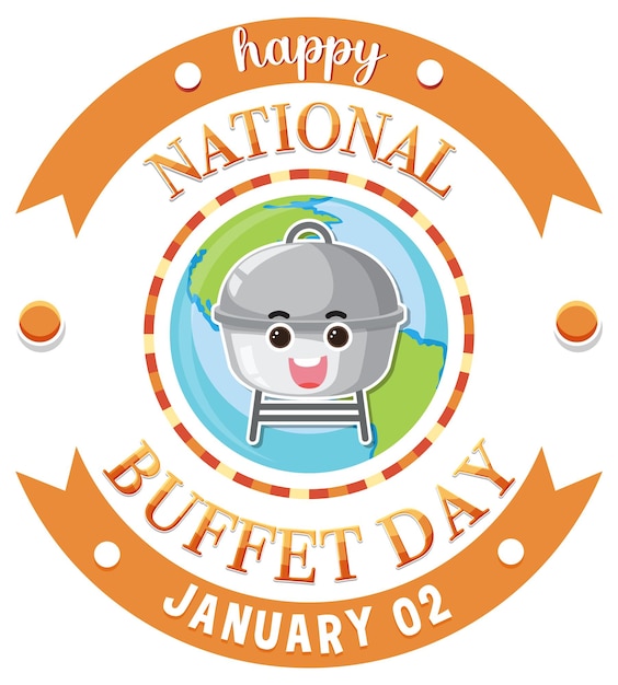 Free vector national buffet day icon