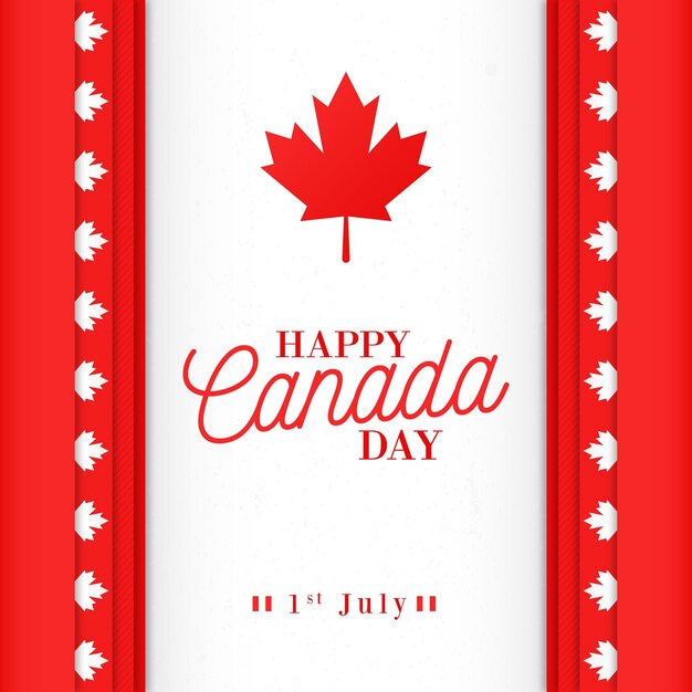 전국 캐나다의 날 평면 디자인