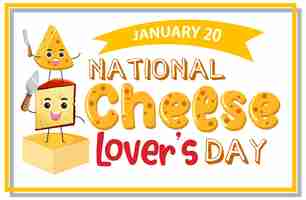 Free vector national cheese lovers day banner design