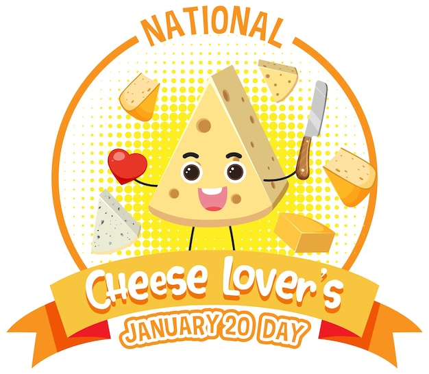 Free vector national cheese lovers day banner design