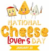 Free vector national cheese lovers day banner design