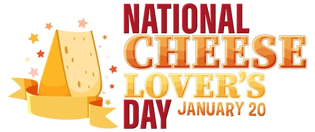 Free vector national cheese lovers day banner design