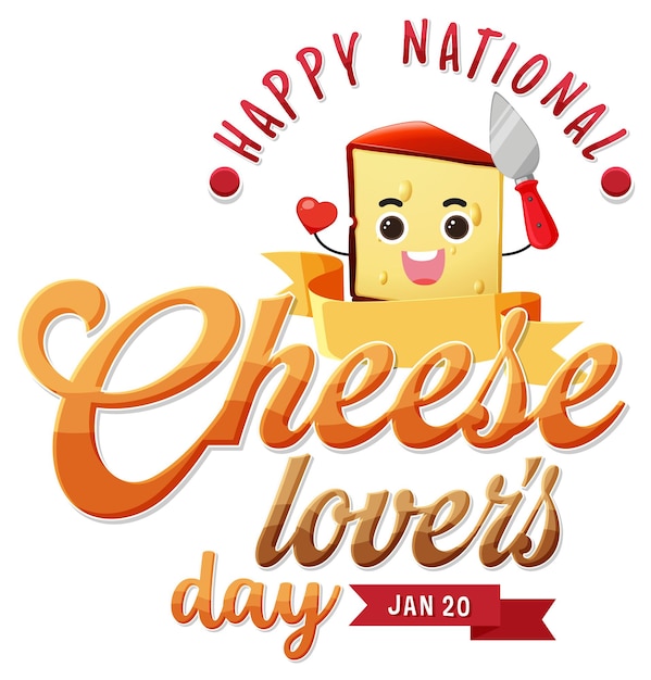 Free vector national cheese lovers day banner design