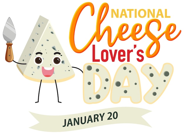 Free vector national cheese lovers day banner design