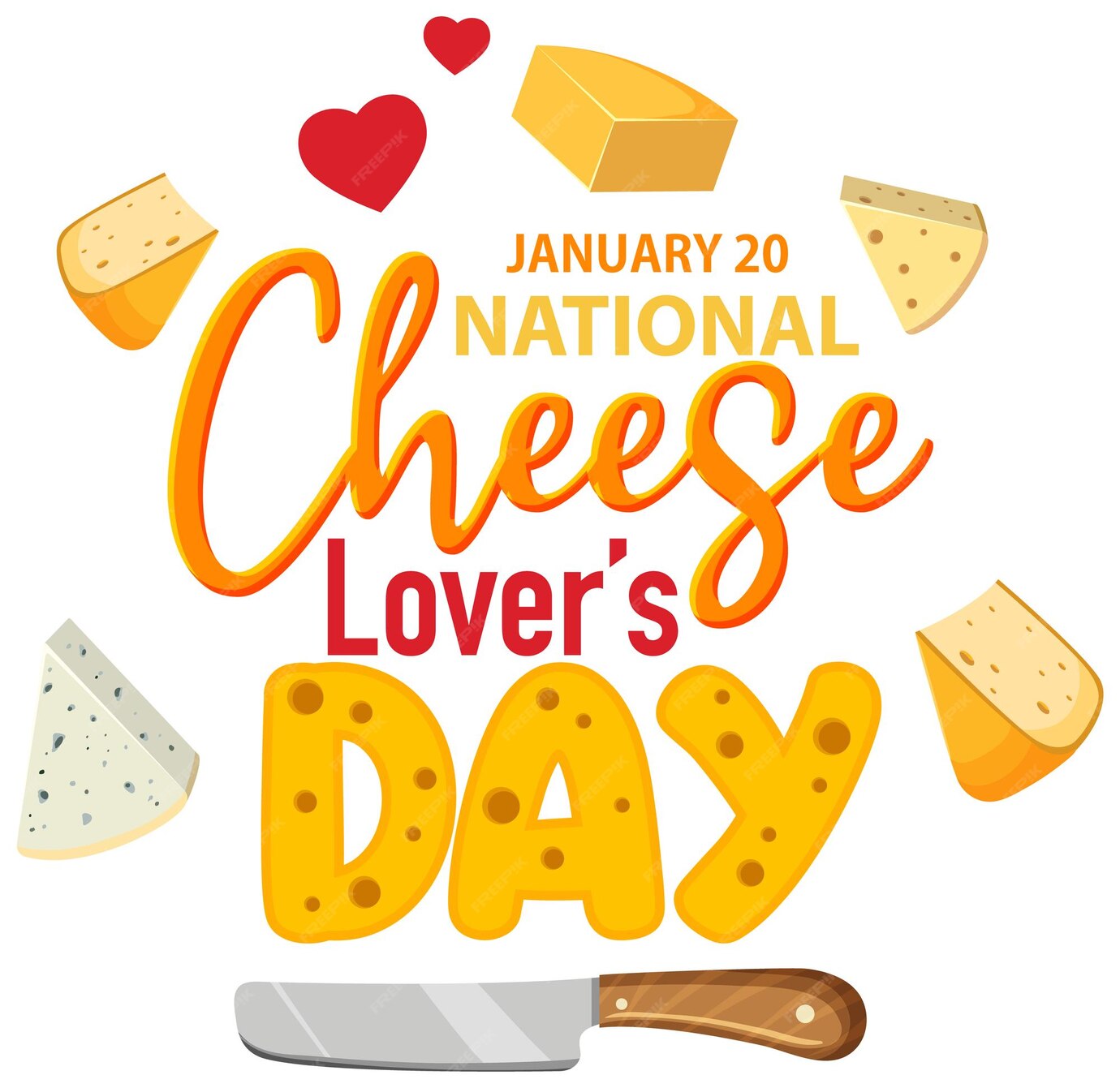 Free Vector National cheese lovers day banner design