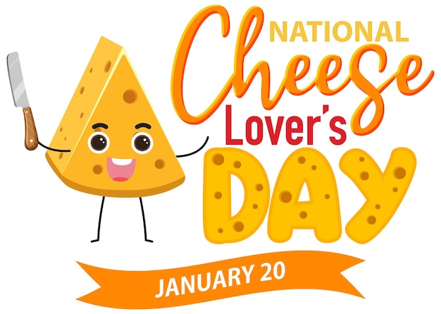 Free vector national cheese lovers day banner design