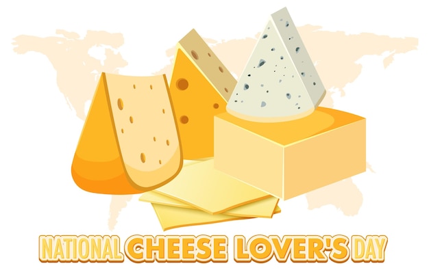 Free vector national cheese lovers day icon