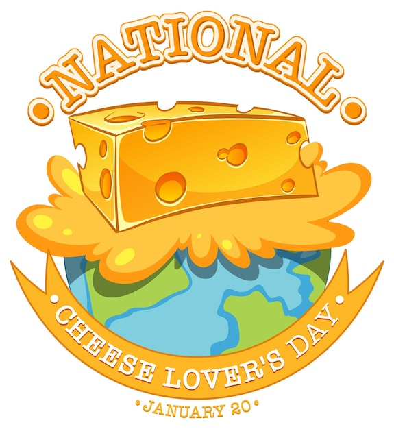 Бесплатное векторное изображение Национальный день любителей сыра