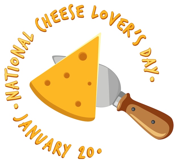 Free vector national cheese lovers day logo banner