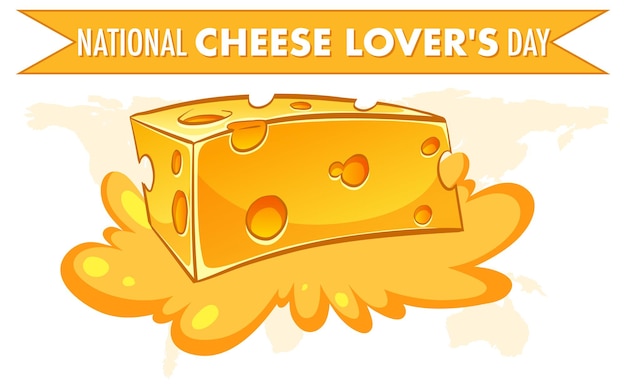 Free vector national cheese lovers day logo banner