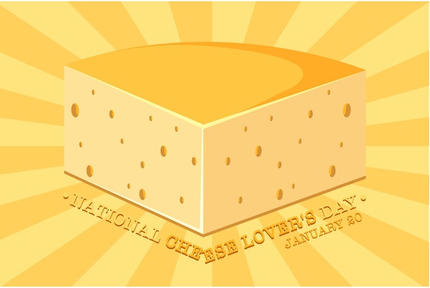 Free vector national cheese lovers day logo banner