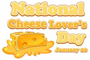 Free vector national cheese lovers day logo banner